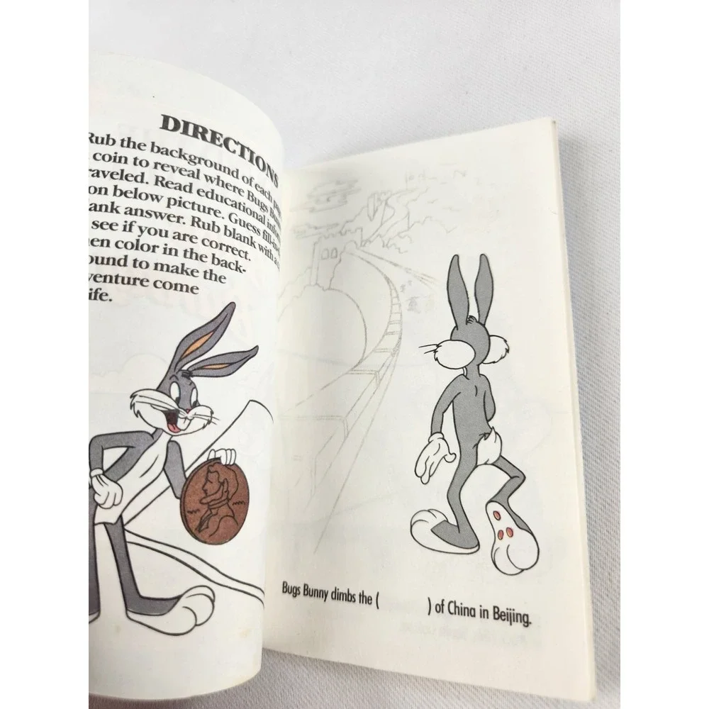 Vintage‎ 1990s Tyson Looney Tunes Cartoon Booklet Project Coin Rub Book Pamphlet